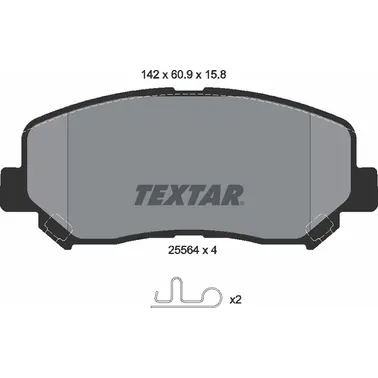 Колодки передние TEXTAR 2556401