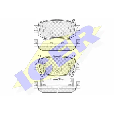 Колодки задние NISSAN X-TRAIL (T32) 14- ICER 182188