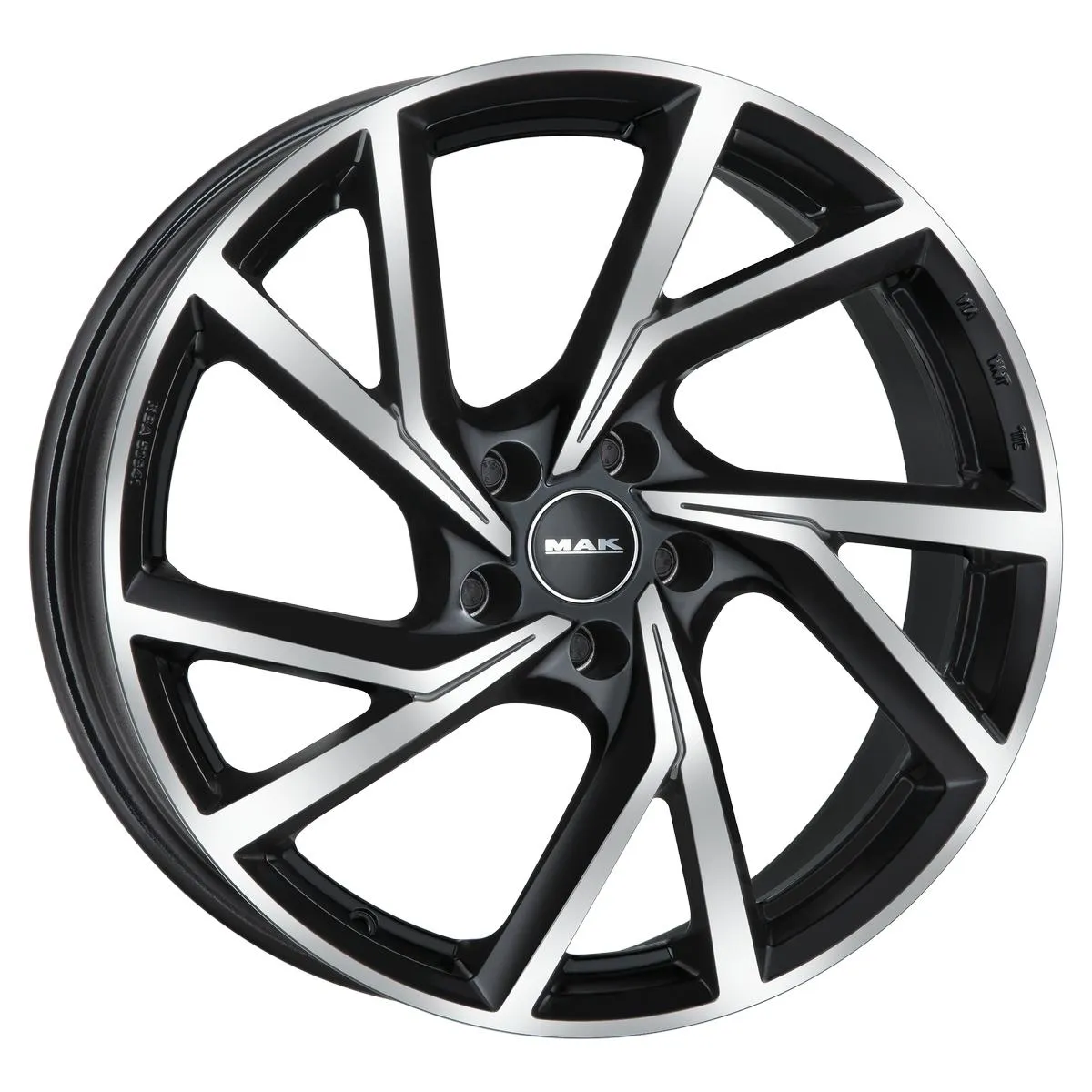 Диск литой R18 7.5J 5x100/57.1 ET39 MAK Kassel Black Mirror F7580KABM39PE2X