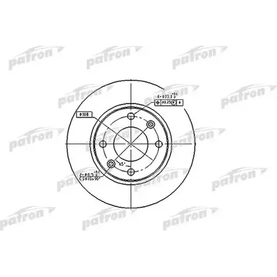 Диск тормозной передний CITROEN: XSARA 97-05, XSARA купе 98-05, PEU PATRON PBD2815