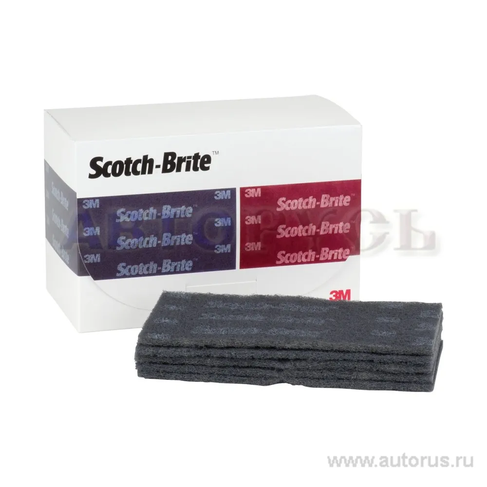 Губка шлифовальная для очистки и матирования Scotch-Brite S-ULF ультратонкий, 158 мм x224 мм, 1 шт 3M 64660
