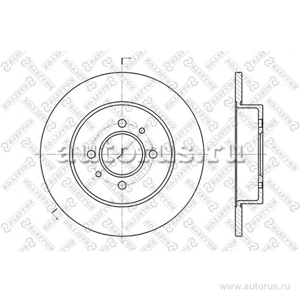 Диск тормозной задний RENAULT LAGUNA/SAFRANE 1.8-2.2D 92-96 STELLOX 60203914_SX