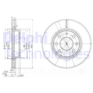 Диск тормозной 2шт в упаковке DELPHI BG3568