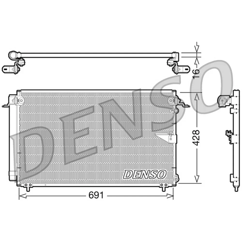 Радиатор кондиционера LEXUS LS 2000-2006 DENSO dcn51008