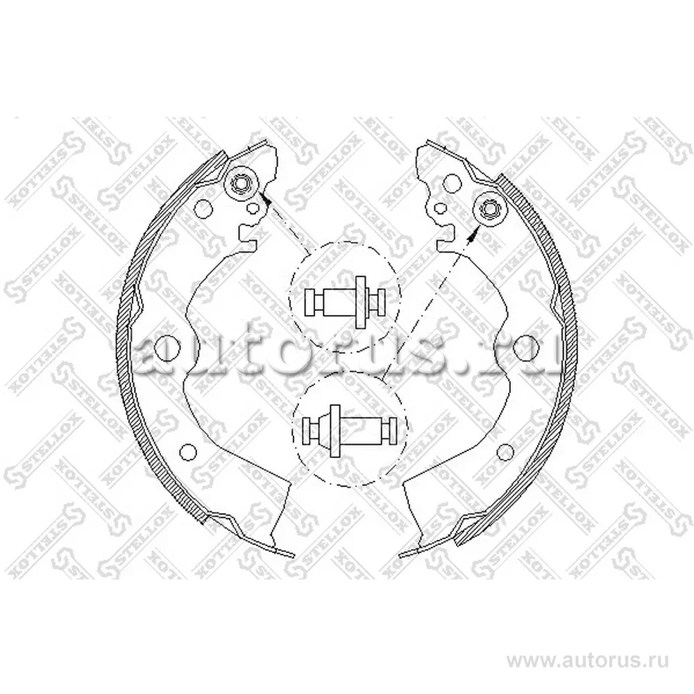 Колодки барабанные без ABS Nissan Almera 95-99/Sunny 91-95 STELLOX 404 100-SX