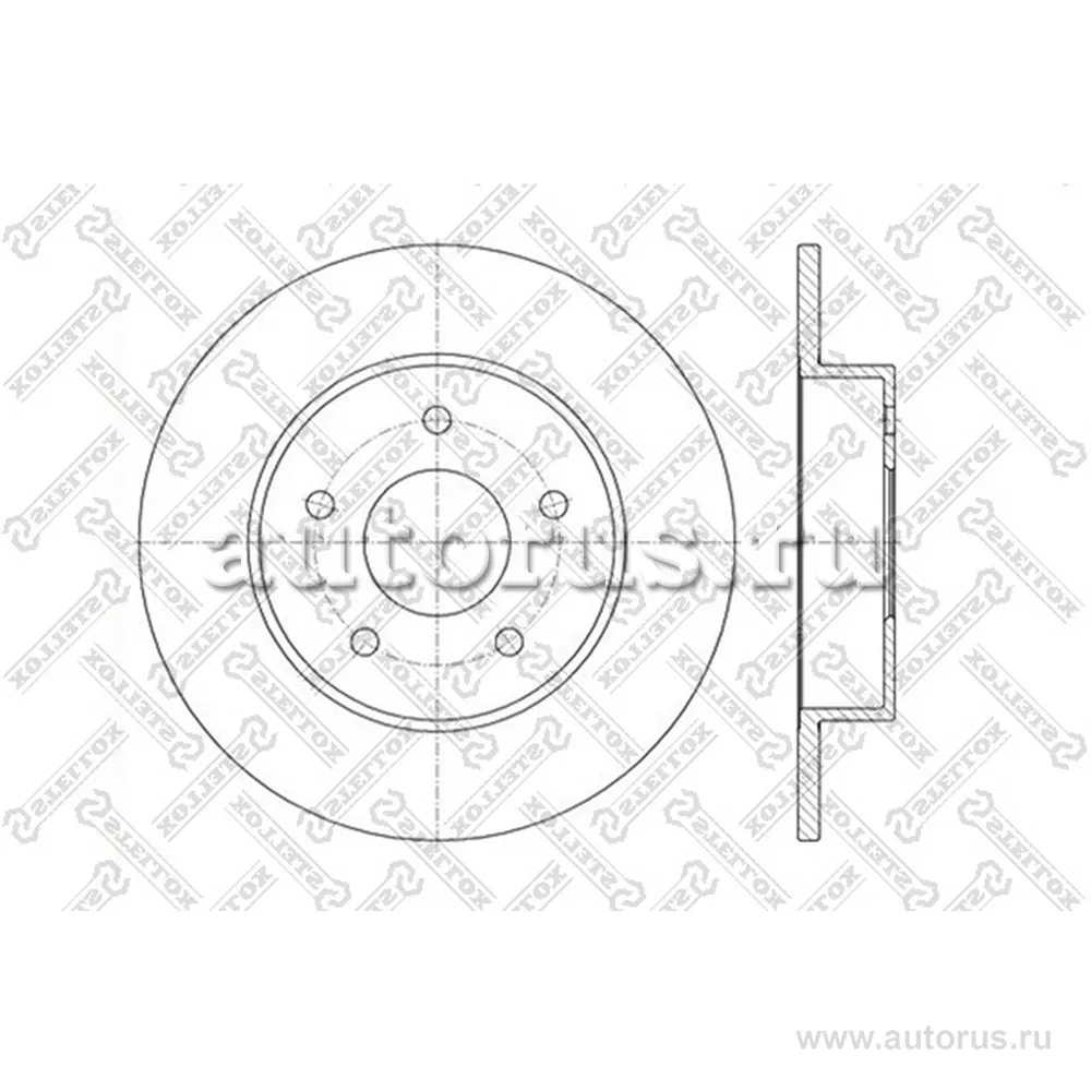 Диск тормозной задний NISSAN PRIMERA P12/ALMERA TINO 1.6-2.0/2.2D STELLOX 60202257_SX