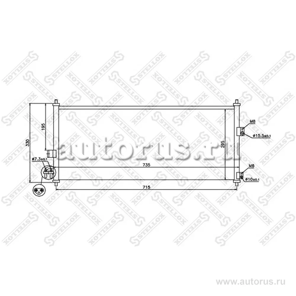 Радиатор конд. Nissan Al STELLOX 10-45032-SX