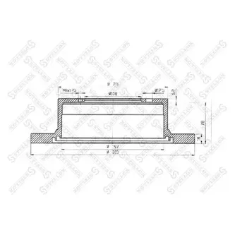 Диск тормозной задний MITSUBISHI PAJERO 2.4-3.5 91> STELLOX 60203022_SX