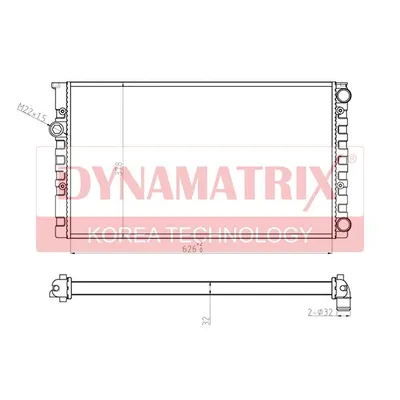 Радиатор охлаждения DYNAMATRIX-KOREA DR652471