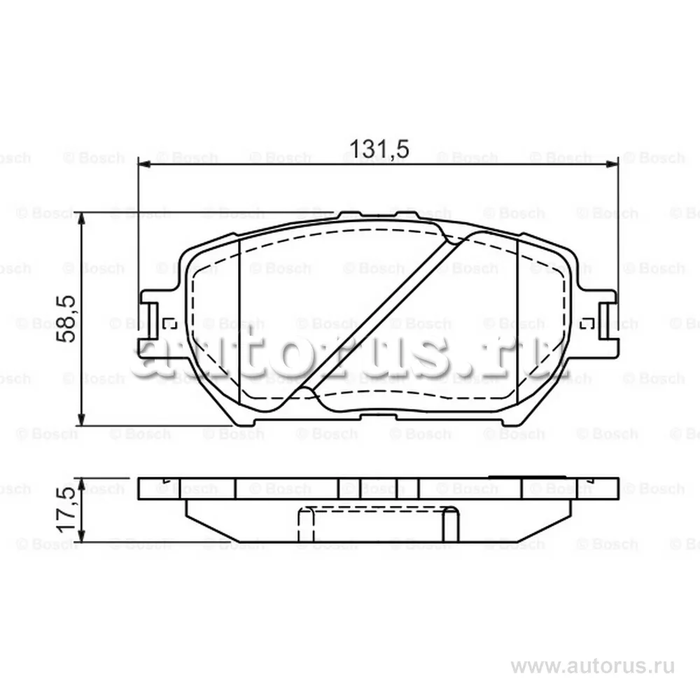 Колодки дисковые передние с антискр пл BOSCH 0986494363