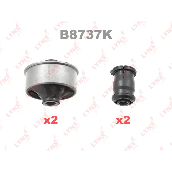 Комплект сайлентблоков рычагов передних TOYOTA Avensis(T25) 1.6-2.4 03-08 / Corolla(E120) LYNXauto B8737K