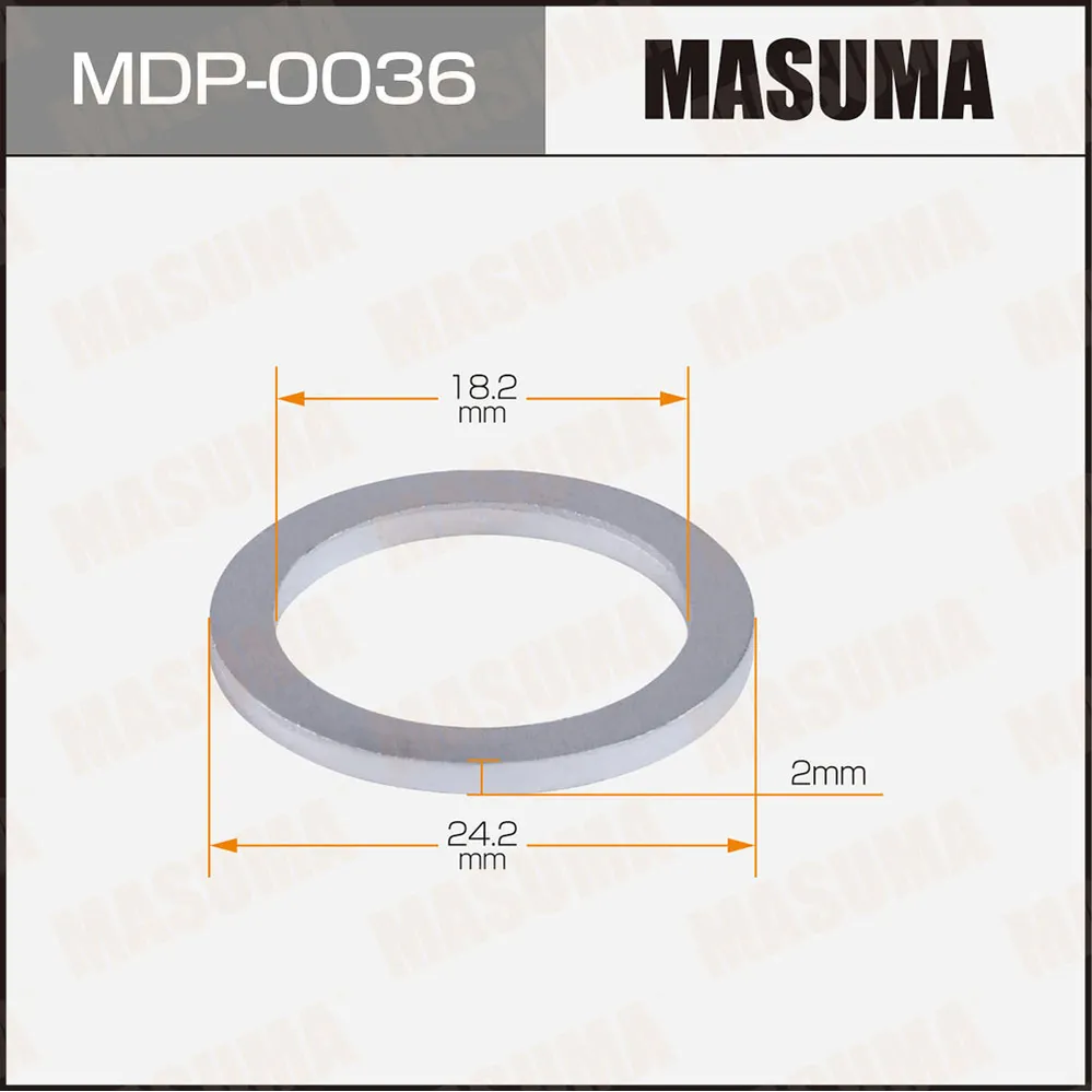 Шайба (прокладка) маслосливного болта 18.2x24.2x2 TOYOTA MASUMA MDP0036