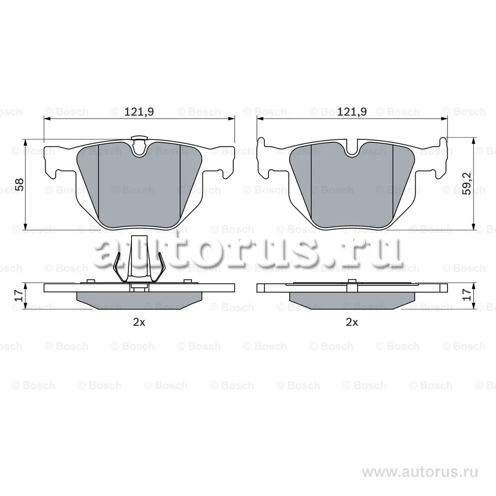 Колодки тормозные задние BOSCH 0 986 424 766