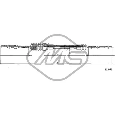 Трос газа LT DIESEL 6 CYL. Metalcaucho 83816
