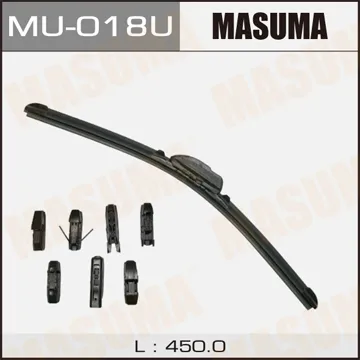 Щетка стеклоочистителя 450 мм бескаркасная 1 шт MASUMA Nano Graphite MU-018U