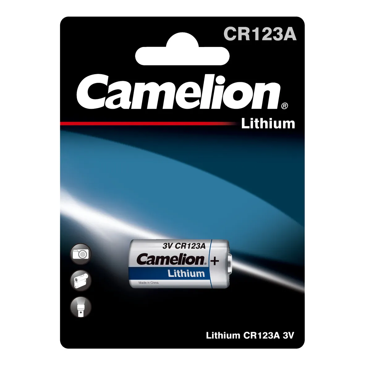 Батарейка литиевая Camelion Lithium CR123A 3V (1 шт) CR123A-BP1