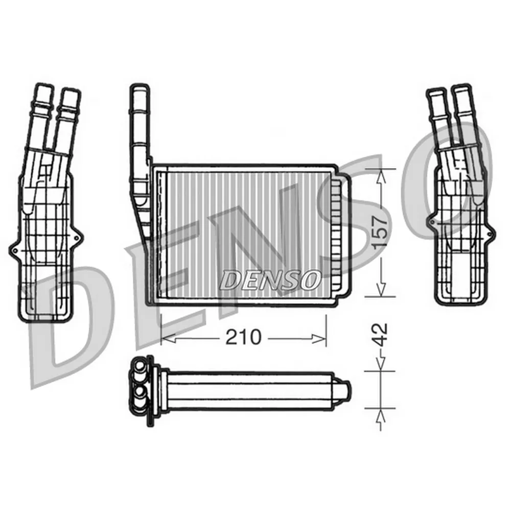 Радиатор отопителя RENAULT ESPACE IV (JK01) 1.9 dCi (JK0U)1.9 dCi (JK0U, JK0G)2.02.0 (JK09, JK0K)2.0 (JK1D)2.0 Turbo (JK0B, JK0N)2.0 dCi (JK01