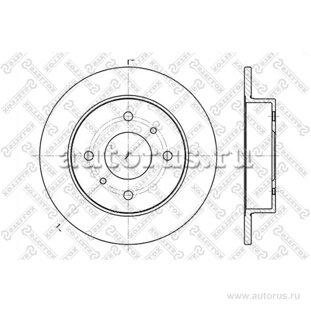 Диск тормозной задний NISSAN ALMERA/PRIMERA ALL 90> STELLOX 60202229_SX