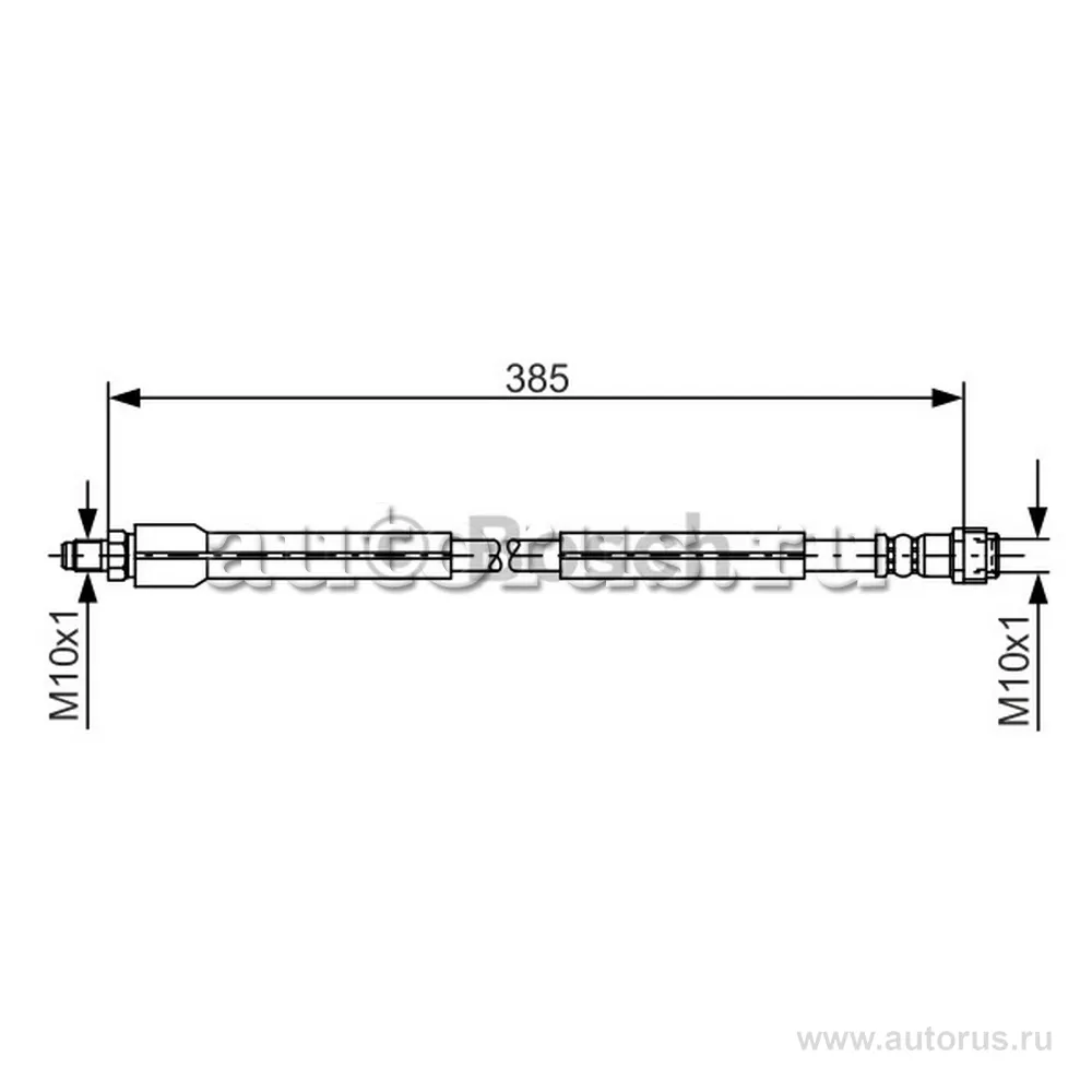 Шланг тормозной MB W211/220 385 мм передний BOSCH 1 987 476 949