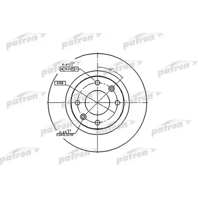 Диск тормозной передний CITROEN: BX 82-93, BX BREAK 83-94, PEUGEOT: PATRON PBD1216