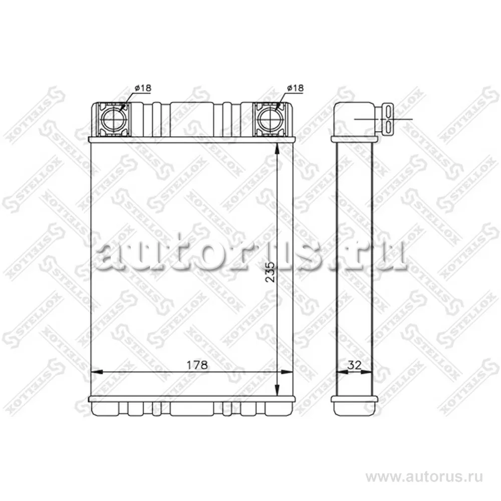 Радиатор печки MB W203/C209/W463/R230 00> STELLOX 10-35144-SX