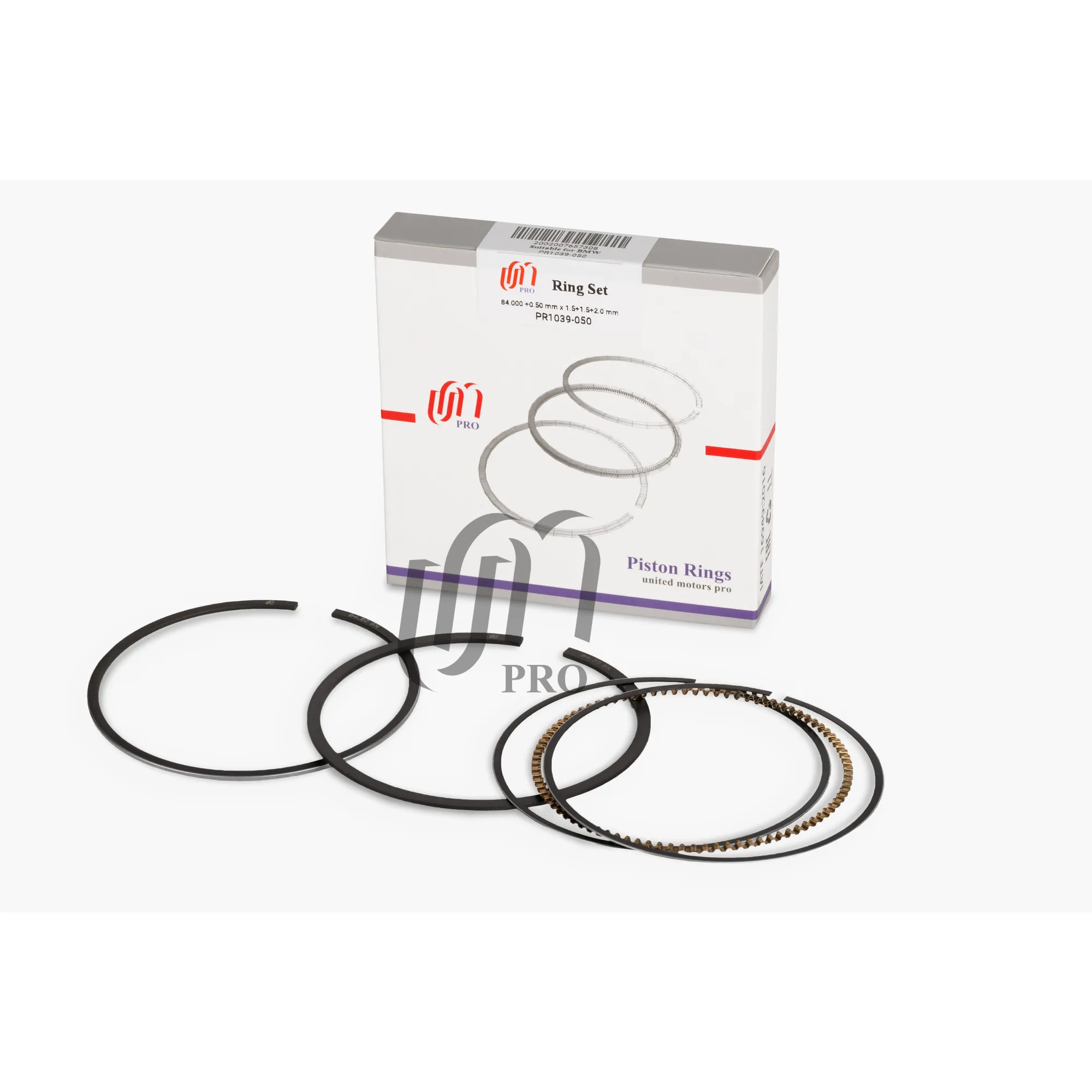 Кольца поршневые BMW M50B25, M52B28, M52B25 D84.0 0.50 1.5-1.5-2 на 1 цил UM UNITED MOTORS PR1039050