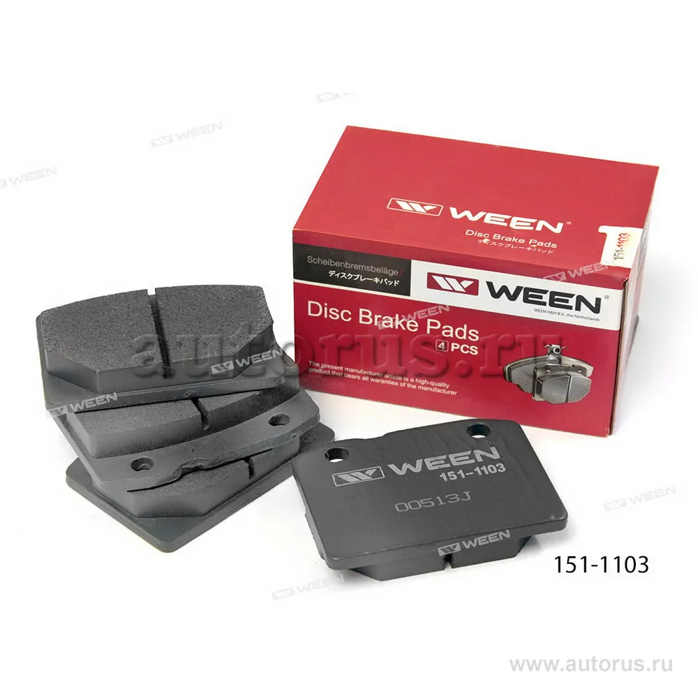 Колодки передние LADA 2101-2107 WEEN 151-1103