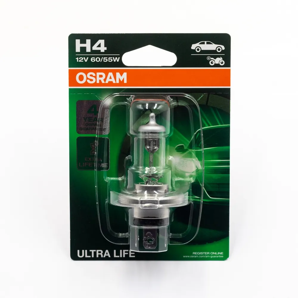 Лампа 12V H4 60/55W P43t OSRAM ULTRA LIFE блистер 64193ULT-01B