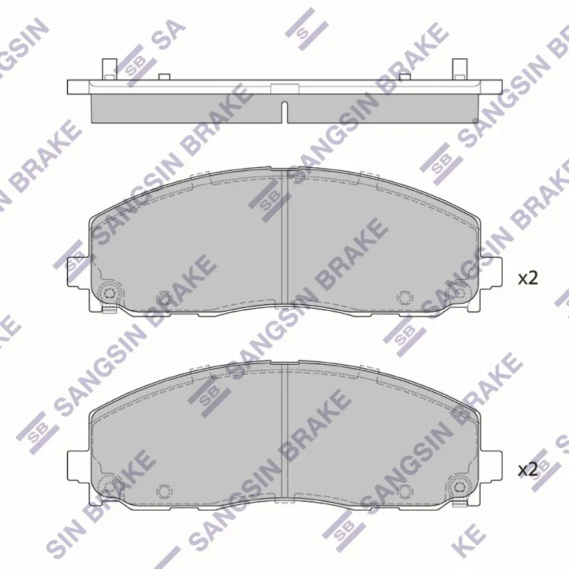 Колодки тормозные CHRYSLER GRAND VOYAGER/DODGE CARAVAN 12- передние SP4323