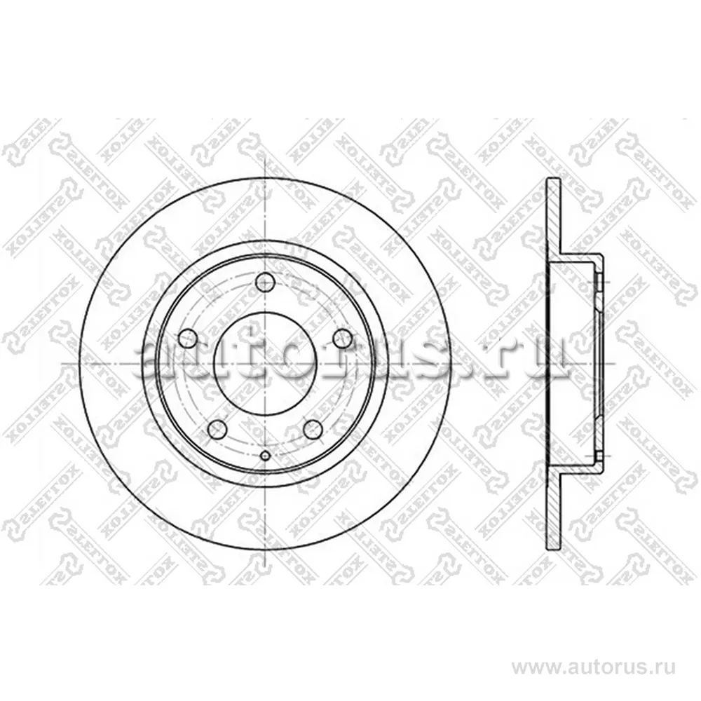 Диск тормозной задний MAZDA 626/MX-6/XEDOS 6 1.6-2.5 91> STELLOX 60203228_SX