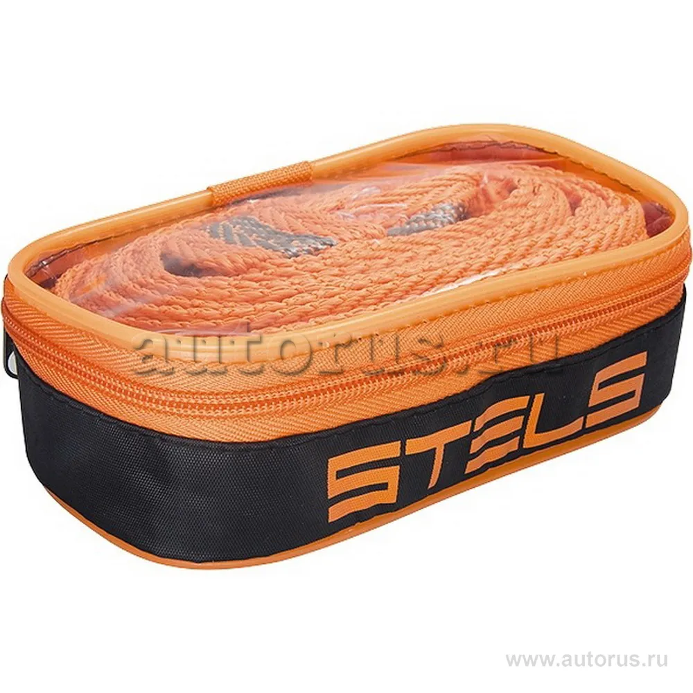 Трос буксировочный 2,5 т, 2 крюка, сумка на молнии Россия Stels 54377 STELS 54377