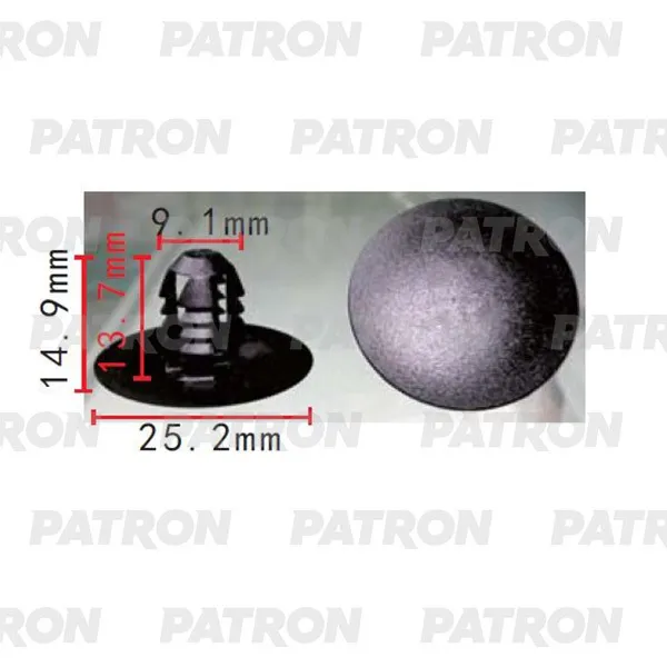 Клипса пластмассовая FORD Применяемость: Держатель утеплителя PATRON P37-2108