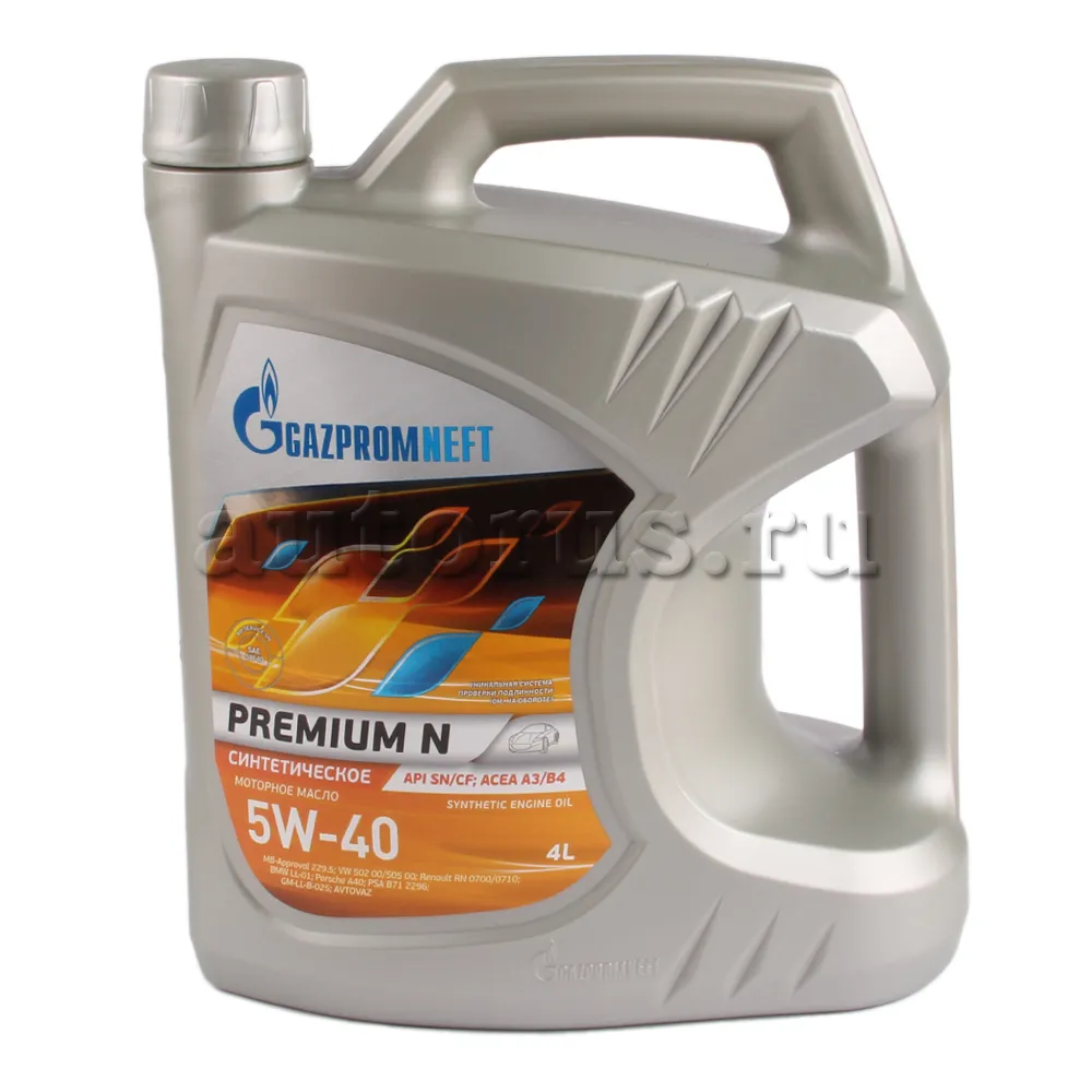 Масло моторное Gazpromneft Premium N 5W-40 синтетическое 4 л 2389900144