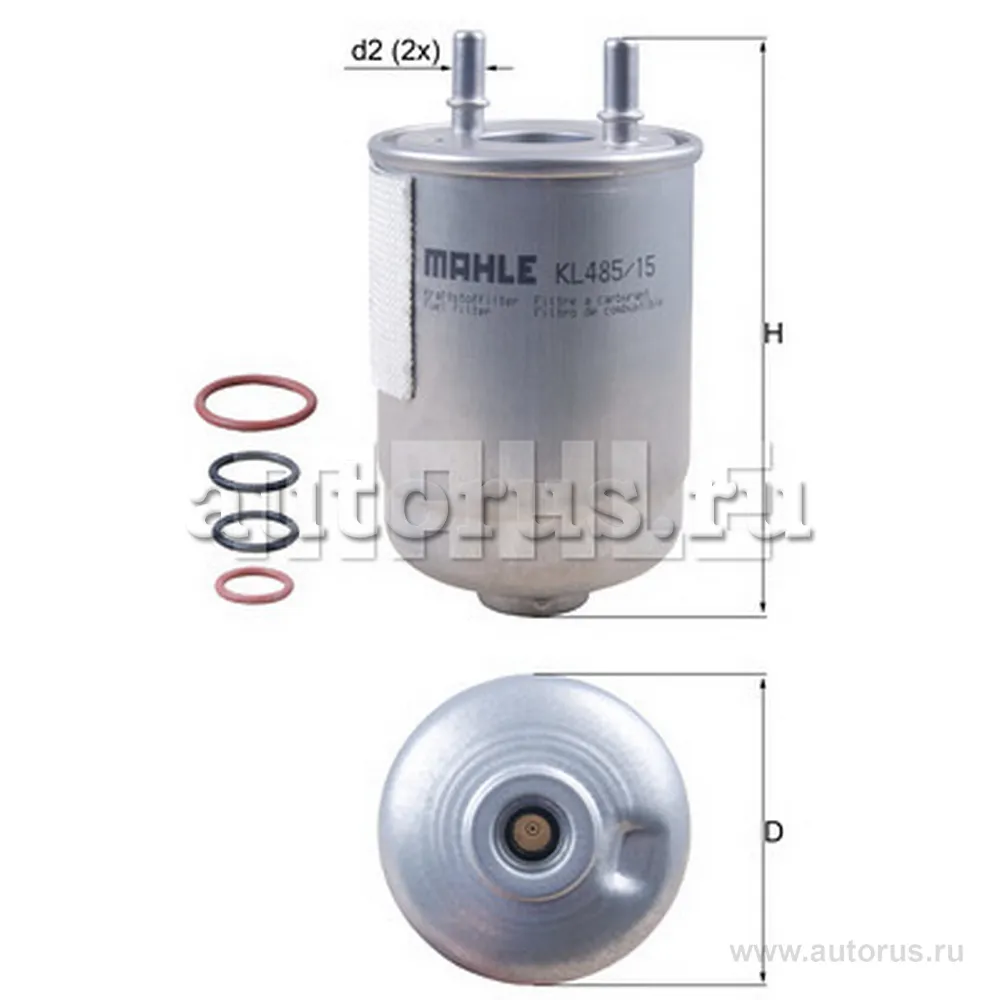 Фильтр топливный KNECHT/MAHLE KL 485/15D