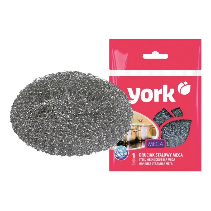 Губка YORK из нерж.стали Мега 1шт/уп. 739696