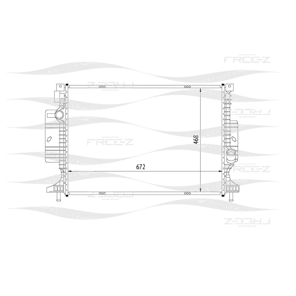 Радиатор охлаждения FORD Focus/Kuga 13-> FREE-Z KK0281