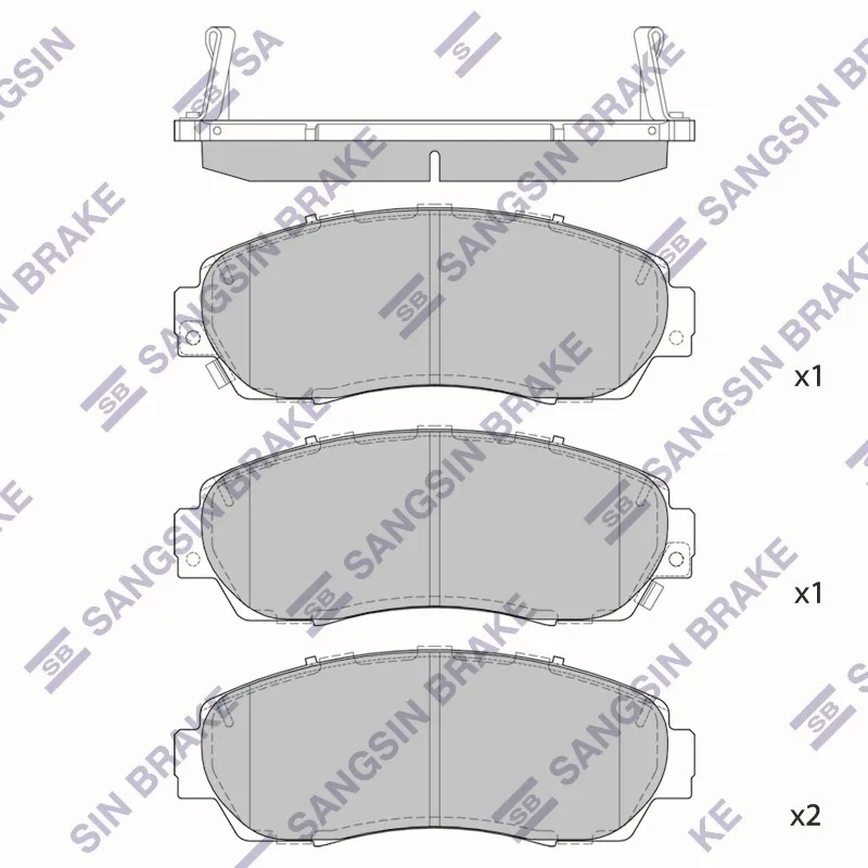 Колодки передние SANGSIN BRAKE SP2115A
