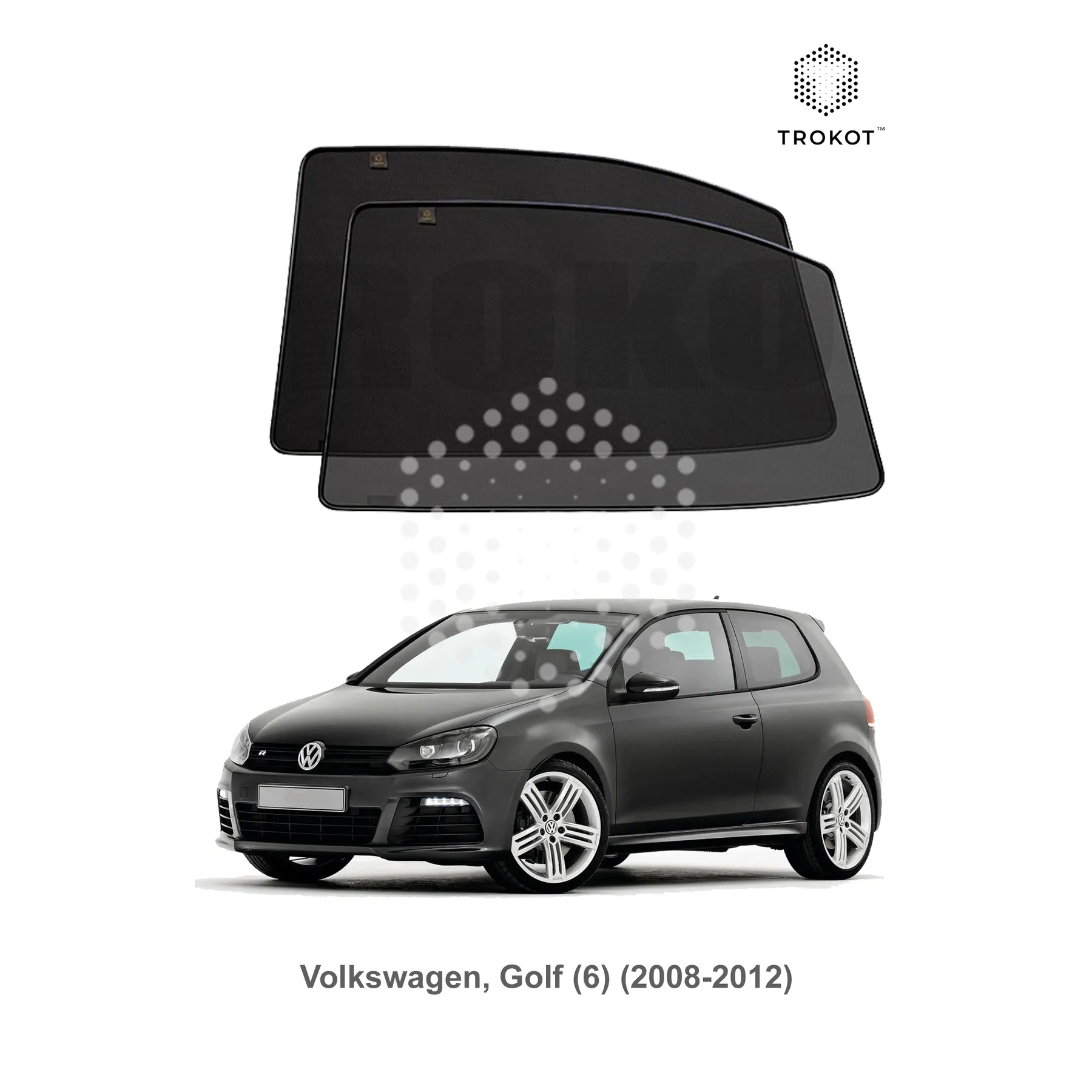 Комплект шторок на задние двери Volkswagen Golf (6) (2008-2012)