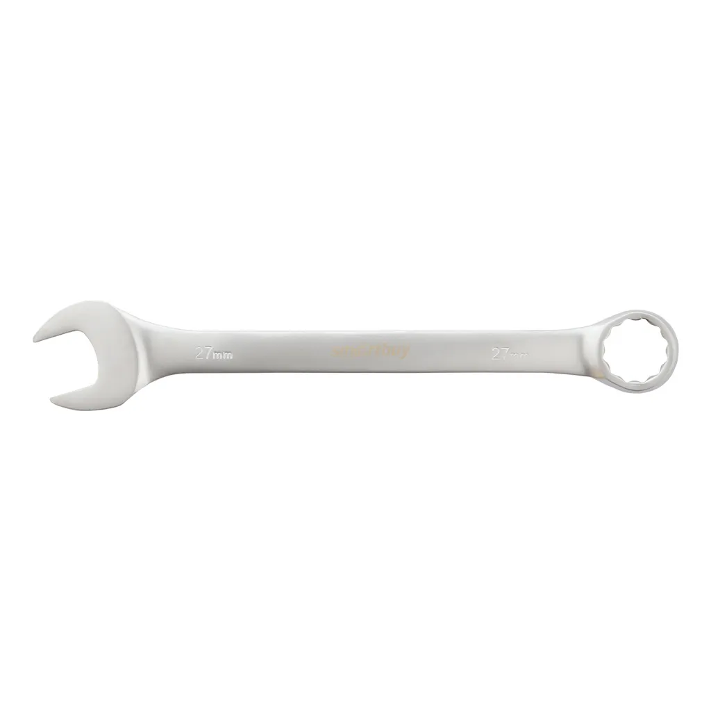 Ключ комбинированный на 27 мм, хромированный, 40X, TOOLS SMARTBUY SBT-OWS-27P1