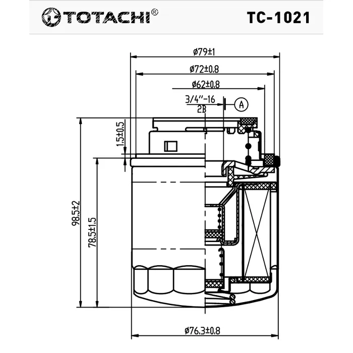 Фильтр масляный TOTACHI TC-1021 03C 115 561B MANN W 712/93 TOTACHI TC-1021