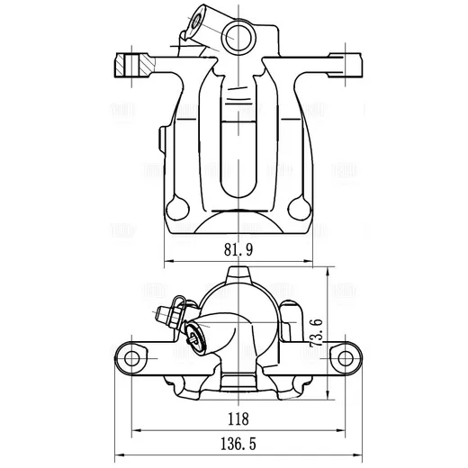 Суппорт торм. для а/м Mercedes A W169 (04-) зад. прав. d=30мм TRIALLI CF 032013