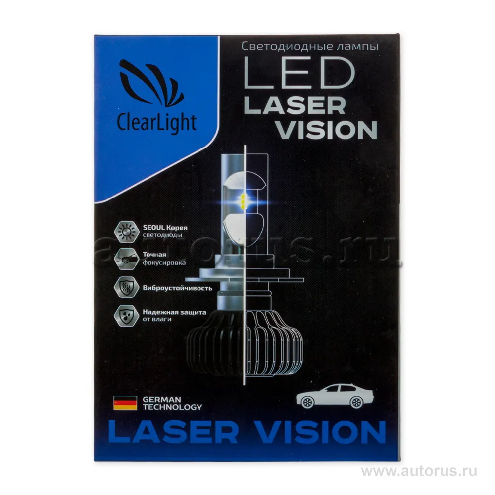 Лампа светодиодная 12V H11 24W ClearLight LED Laser Vision 2 шт. картон CLLVLEDH11