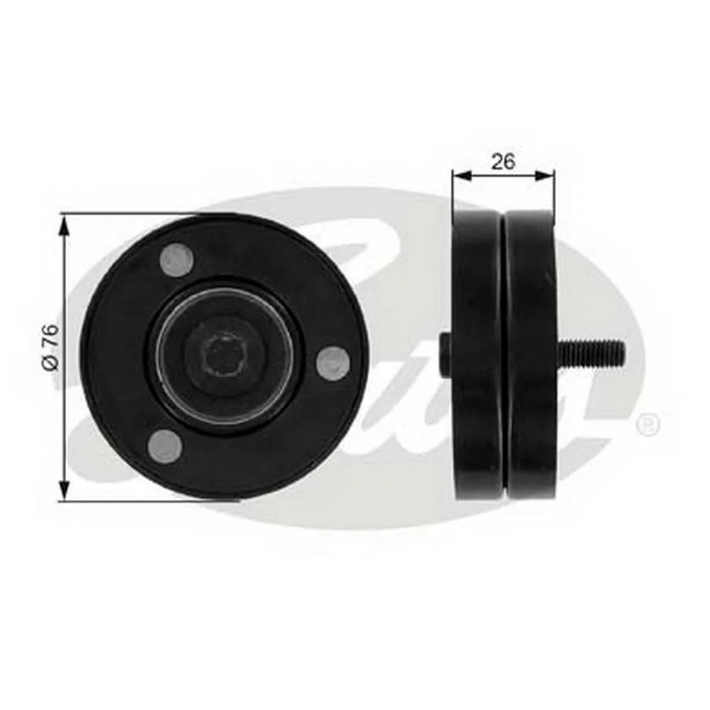 Ролик ремня приводного VOLVO S40/V40 1.6-2.0 -04 VW T4 99-04 GATES T36088