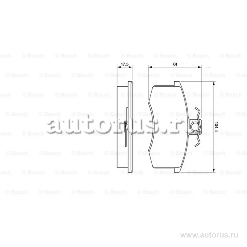 Колодки передние BOSCH 0 986 491 700