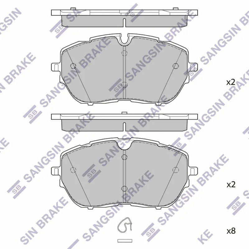 Колодки тормозные PEUGEOT 308 II 13 SANGSIN BRAKE SP4241