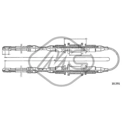 Трос ручника OPL KADETT E 1/6 - 1/8IE DIESEL-CARAVAN 1/6 Metalcaucho 82461
