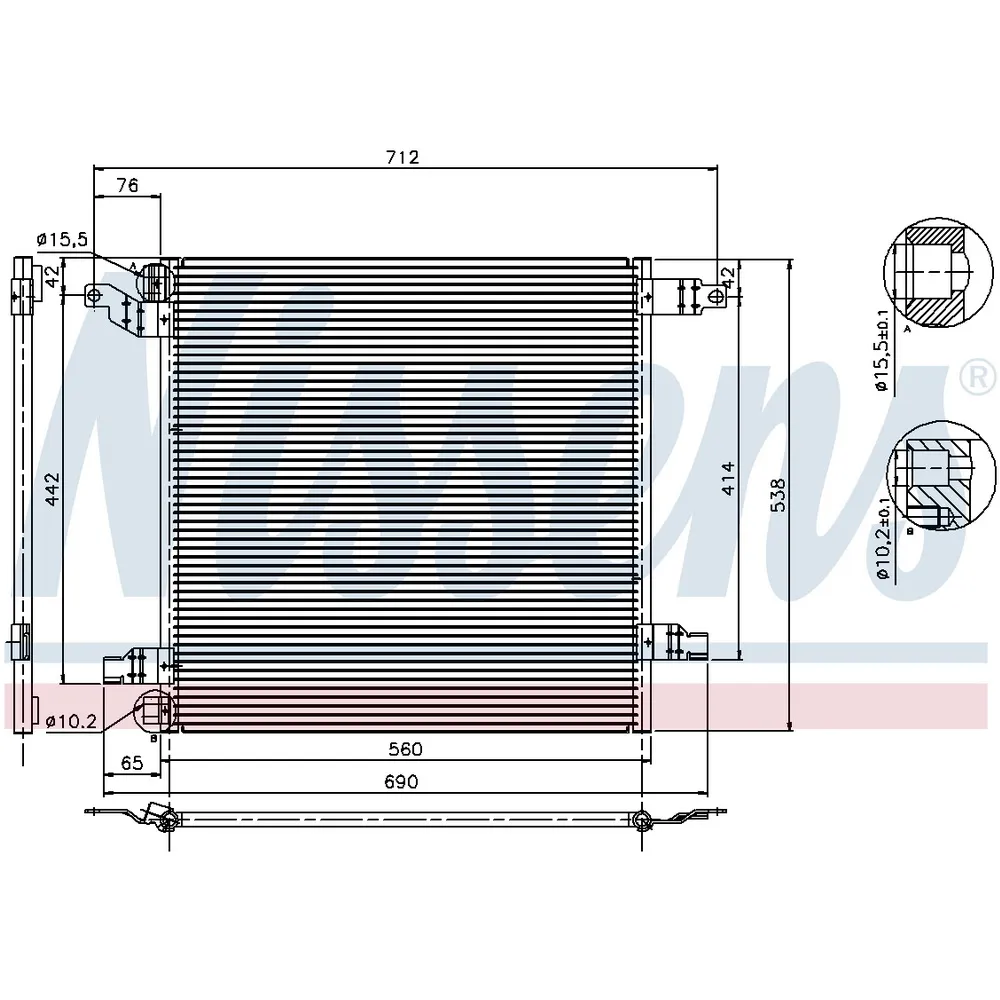 Радиатор кондиционера MB W163 98-05 NISSENS 94568