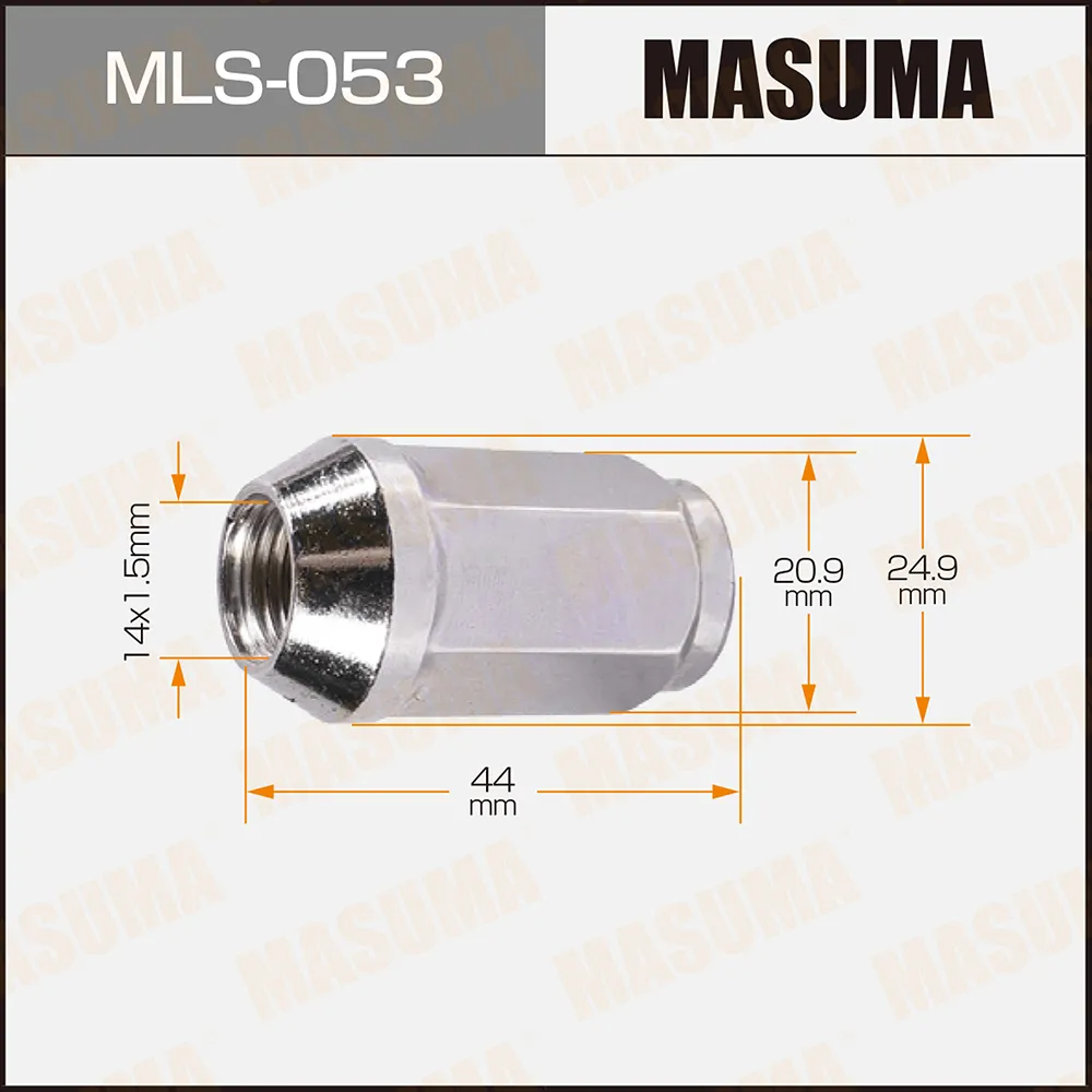 Гайка колесная M14x1.5(R) под ключ 21 M14x1.5(R) под ключ 21 MASUMA MLS053