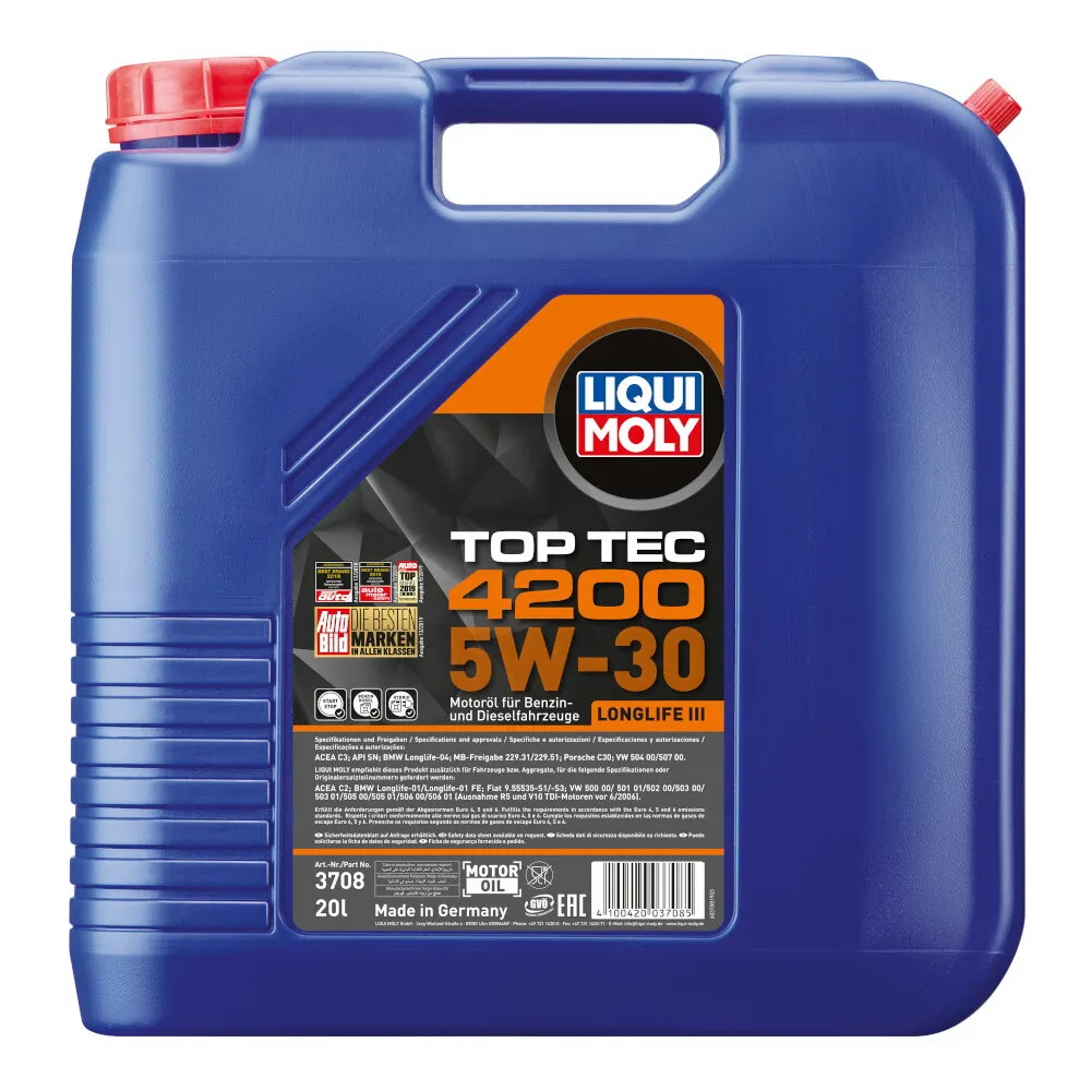 Масло моторное LIQUI MOLY Top Tec 4200 5W-30 синтетическое 20 л 3708