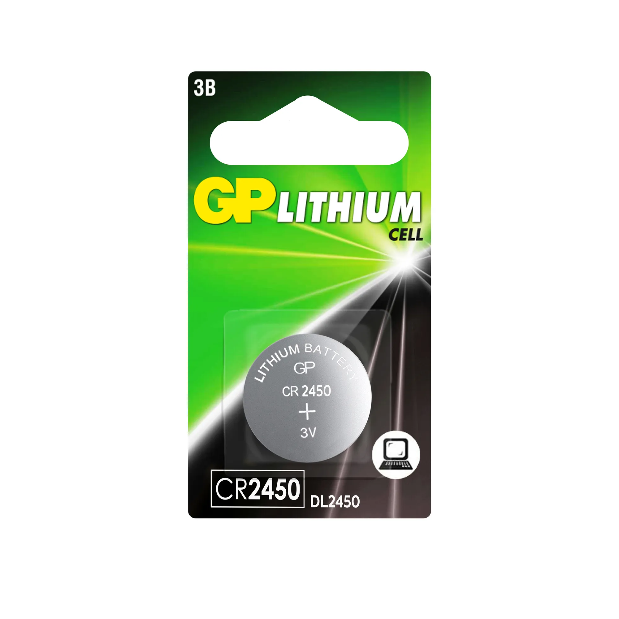 Батарейка литиевая GP Batteries Lithium CR2450 1,5V (1 шт) GP CR2450-2C1